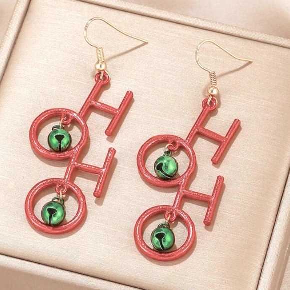 Ho Ho Christmas Earrings - Picture 5 of 6